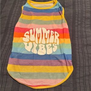New Dog Colorful Striped Summer Vibes Tank Top